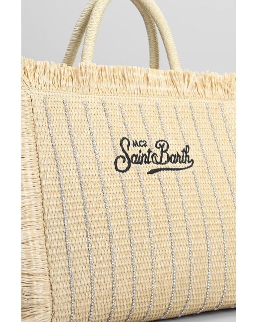 Mc2 Saint Barth Natural Colette Straw N Tote In Beige Polypropylene