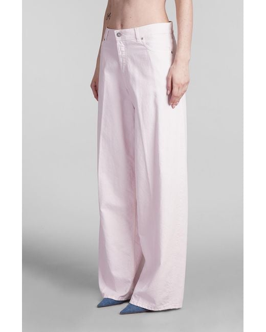 Haikure Bethany Jeans In Rose-pink Cotton