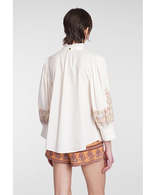 Antik Batik Neil Blouse In White Cotton
