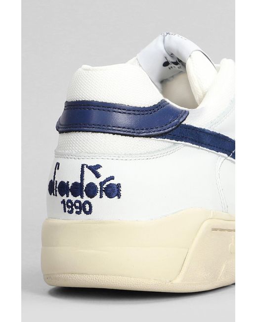 Sneakers B.560 Used in Pelle Bianca di Diadora in White da Uomo