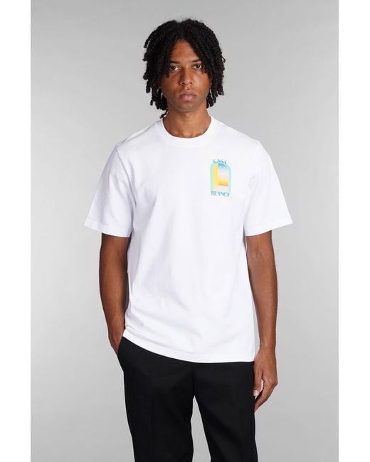 T-Shirt in Cotone Bianco di Casablanca in White da Uomo
