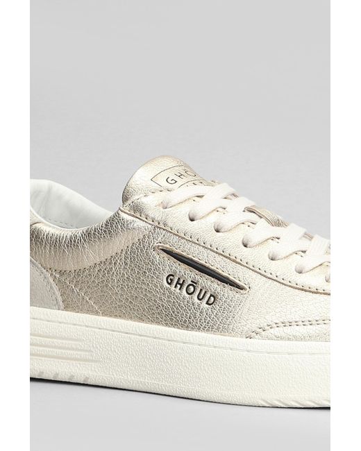 GHOUD VENICE Natural Lindo Low Sneakers In Gold Leather