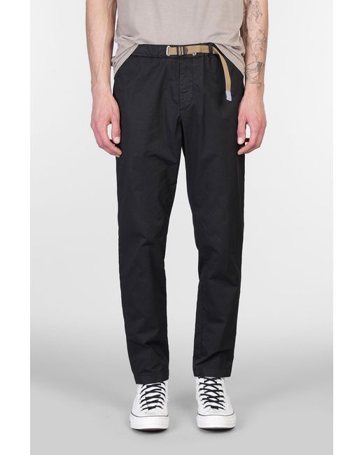 Pantalone in Cotone Nero di White Sand in Black da Uomo