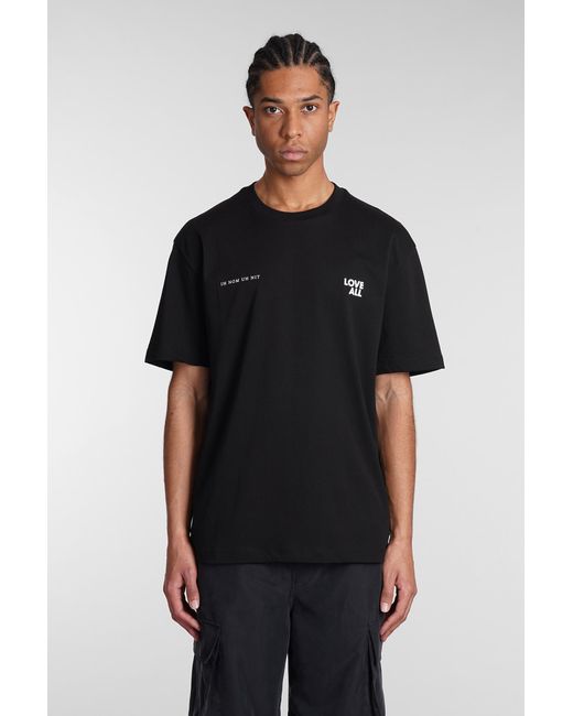 T-Shirt in Cotone Nero di Ih Nom Uh Nit in Black da Uomo