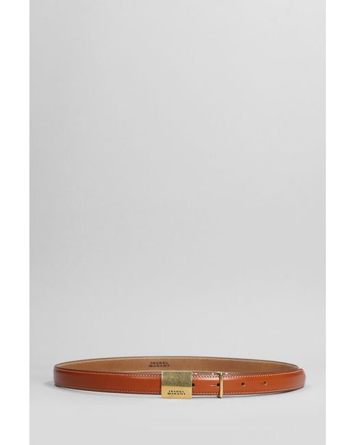 Isabel Marant Gray Lowell Belts In Leather Color Leather