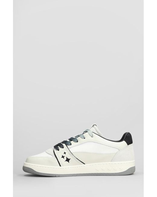 ENTERPRISE JAPAN Egg Rocket Sneakers In White Leather And Fabric for men
