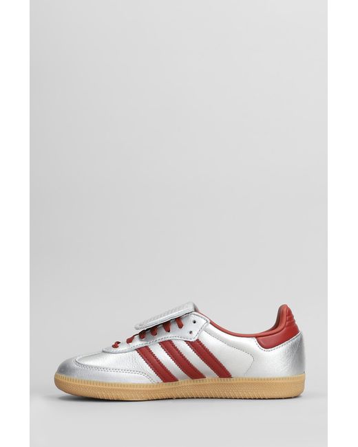 Sneakers Samba LT in Pelle Argento di Adidas in Metallic