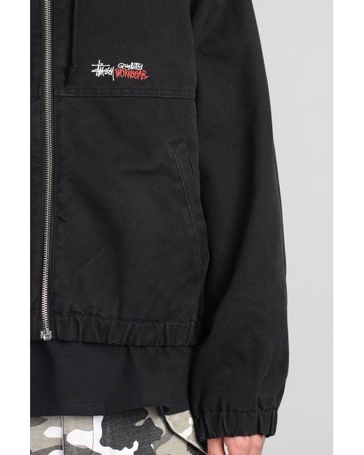 Giacca Casual in Cotone Nero di Stussy in Black da Uomo