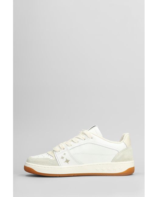Sneakers Egg Rocket in pelle e camoscio Bianco di ENTERPRISE JAPAN in White