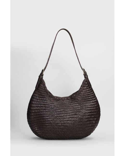 Dragon Diffusion Luna Mezza Tote In Brown Leather in Black | Lyst