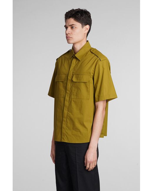 Camicia in Cotone Verde di Neil Barrett in Green da Uomo