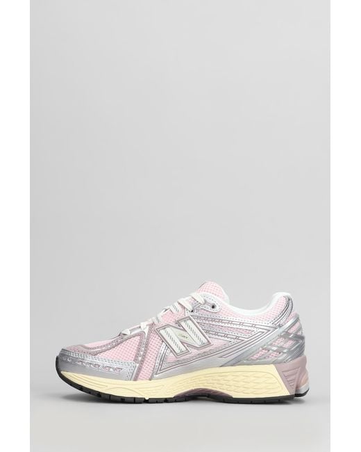 Sneakers 1906 in pelle e tessuto Rosa di New Balance in White