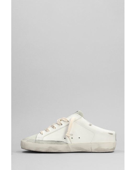 Golden Goose Deluxe Brand Superstar Sneakers In White Suede And Leather