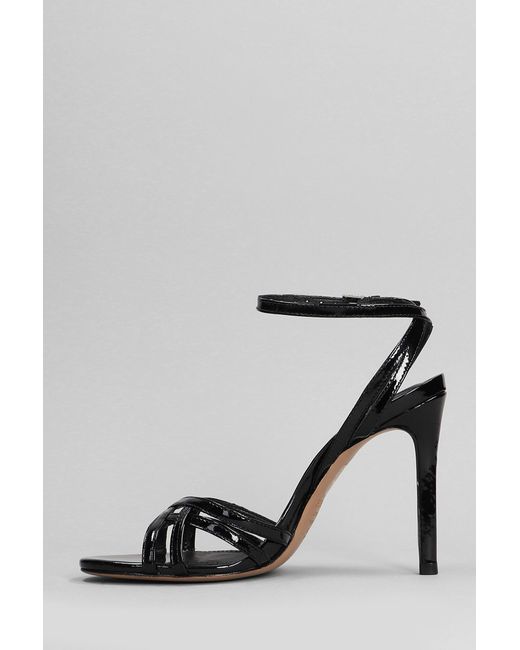 SCHUTZ SHOES Sandals In Black Patent Leather