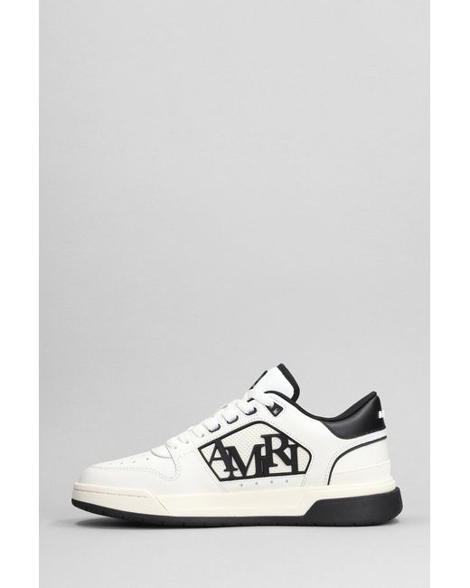 Sneakers in pelle con finiture in gomma e camoscio con logo applicato Classic Low di Amiri in White da Uomo