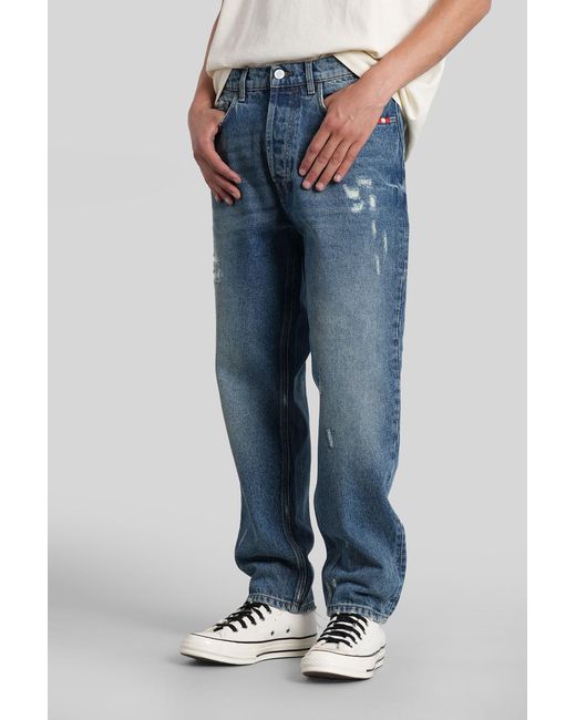 AMISH Jeremiah Jeans In Blue Denim for men