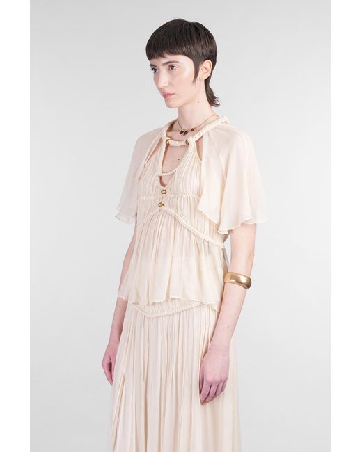 Topwear Rosaline in Seta Beige di Isabel Marant in Natural