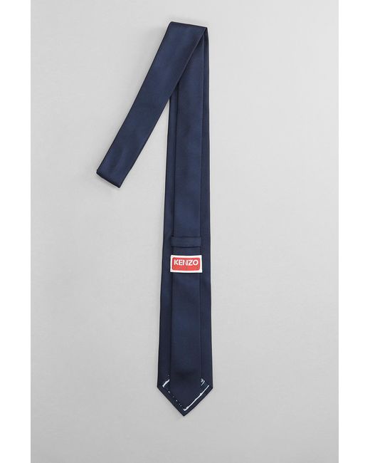 KENZO Tie In Blue Silk for men