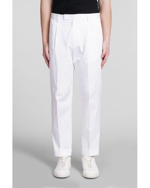Pantalone Kim in Cotone Bianco di Low Brand in White da Uomo