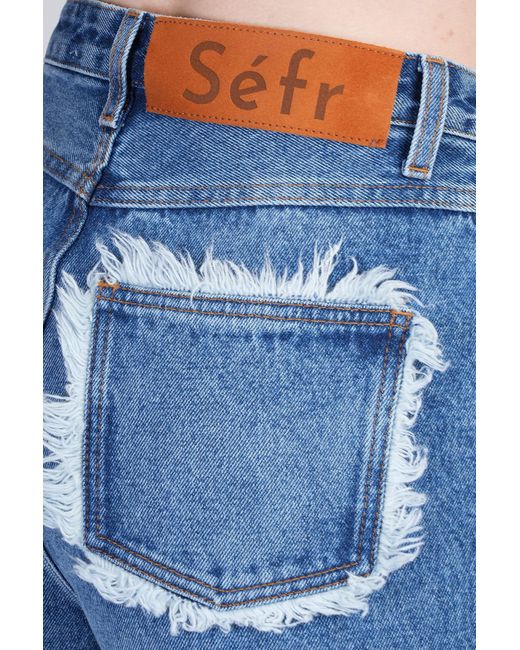 Jeans Clara in Cotone Blu di Séfr in Blue