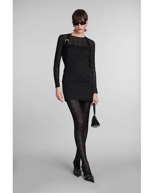 MARINE SERRE Leggings In Black Polyester