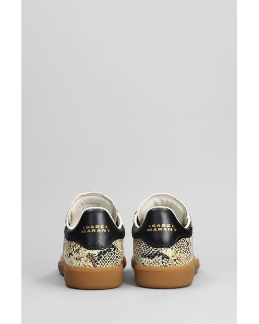 Sneakers Kaycee in Pelle Beige di Isabel Marant in Natural