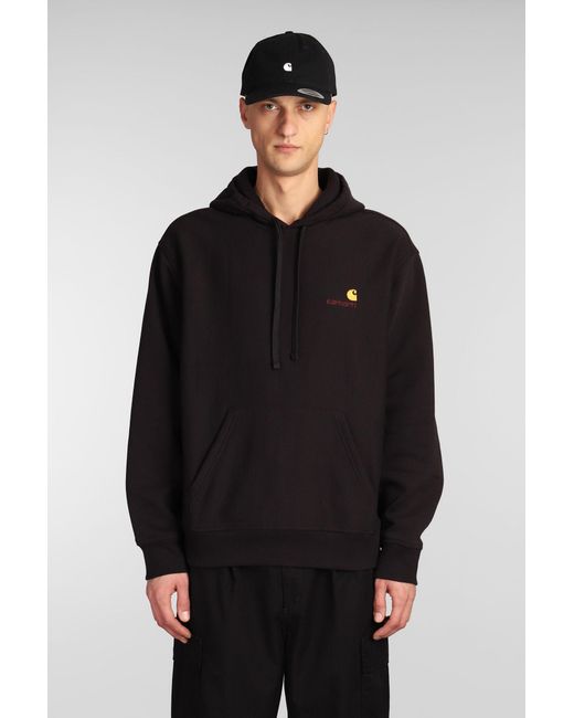 Felpa in Cotone Nero di Carhartt in Black da Uomo