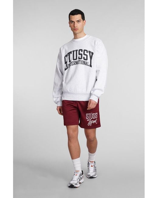 Stussy Red Shorts In Bordeaux Polyester for men