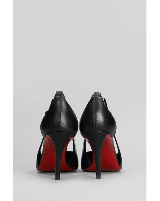 Decollete Apostrophatoric 80 in Pelle Nera di Christian Louboutin in Black