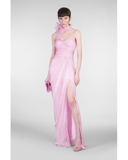Abito donna Anette in Seta Rosa di IRIS SERBAN in Pink