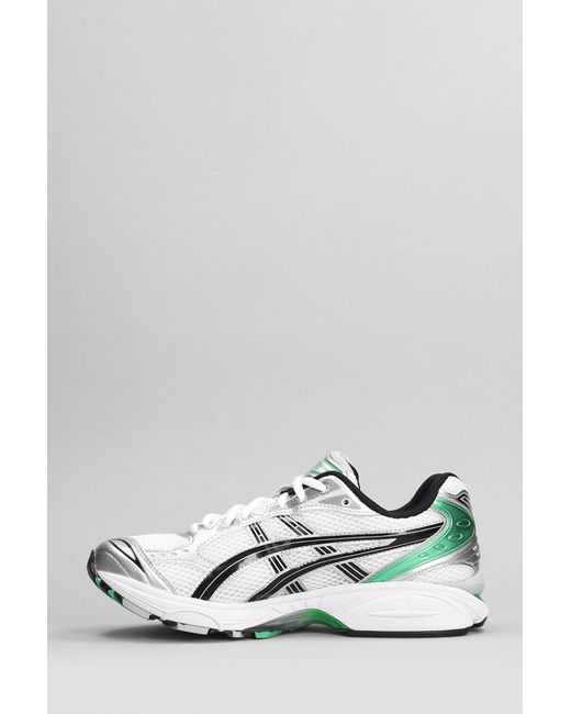Asics Green Gel-kayano 14 Sneakers In Silver Leather And Fabric