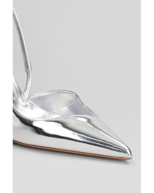 Decollete Posticha 80 in Vernice Argento di Christian Louboutin in White