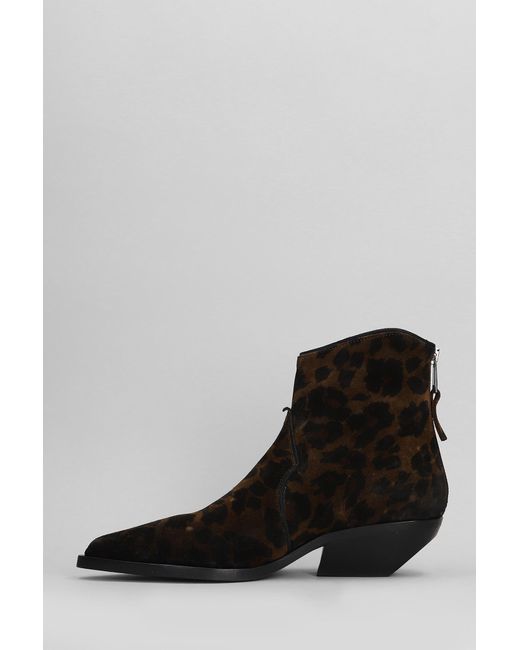 Tronchetti texani in Camoscio Animalier di Elena Iachi in Black