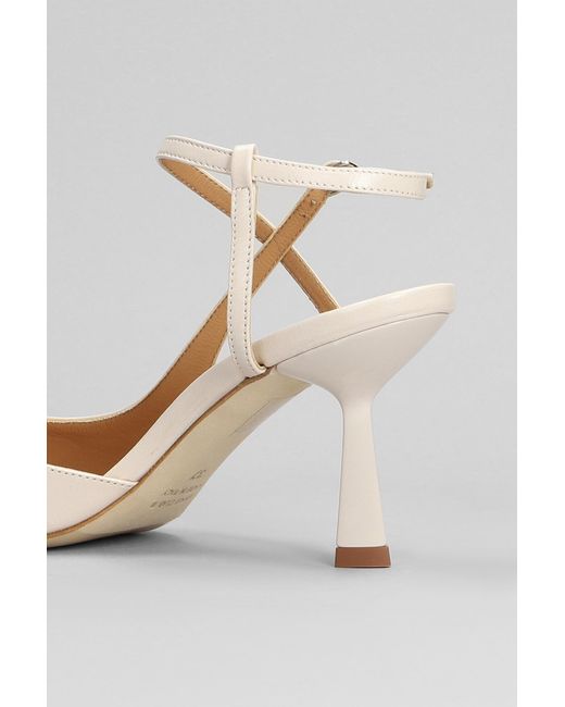 Chantal Natural Pumps In Beige Leather