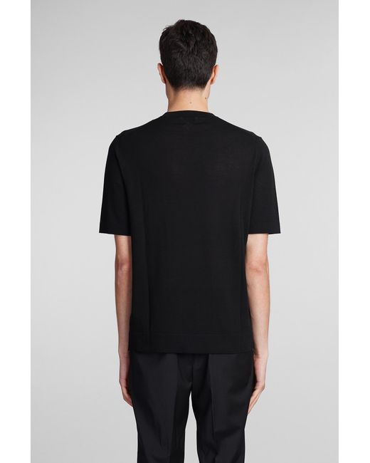 T-Shirt in Cotone Nero di Ballantyne in Black da Uomo