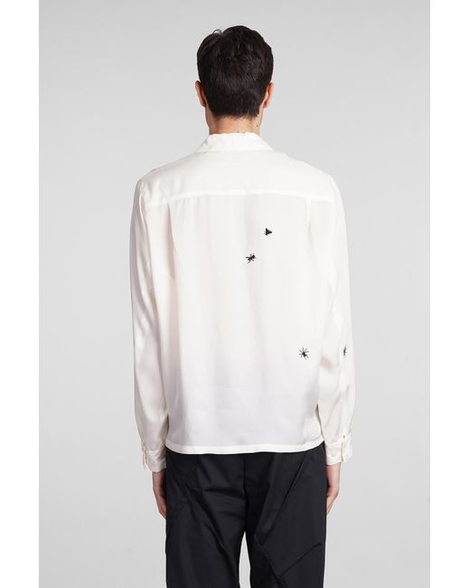 Camicia in Cupro Beige di Undercover in White da Uomo
