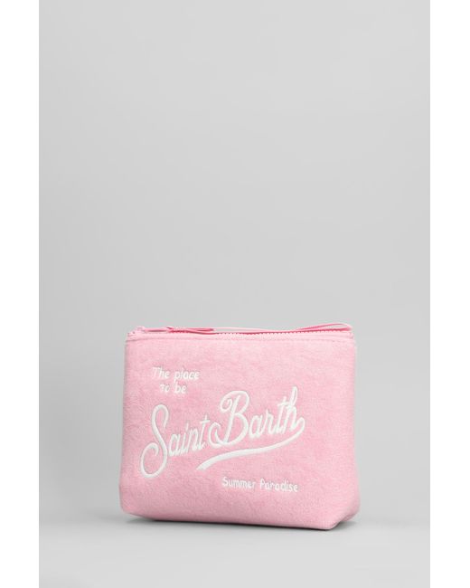Pochette Aline sponge in Poliestere Rosa di Mc2 Saint Barth in Pink