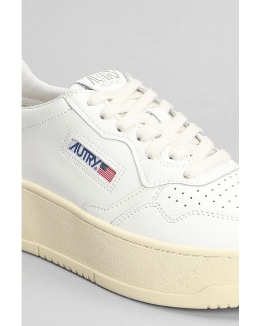 Autry White Platform Low Sneakers