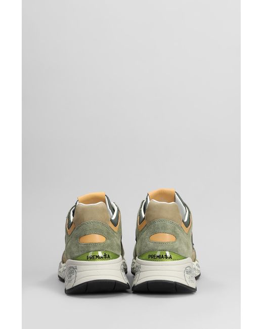 Sneakers Mase in Camoscio e Tessuto Verde di Premiata in Green da Uomo