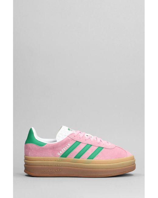 Adidas Multicolor Gazelle Bold Sneakers In Rose-pink Suede