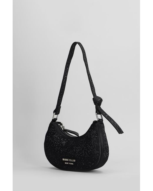 Marc Ellis Shiny Bag Shoulder Bag In Black Fabric
