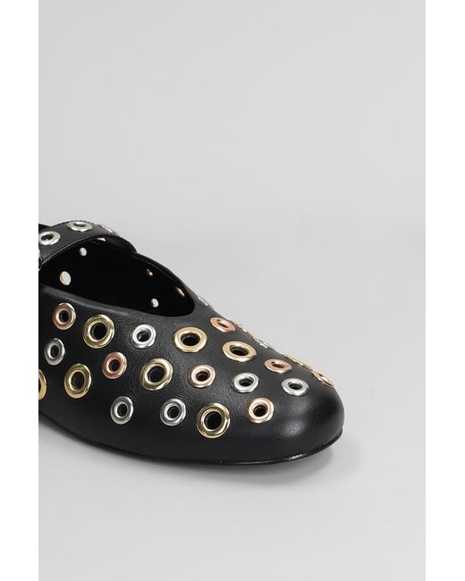 Ballerine in Pelle Nera di Carrano in Gray