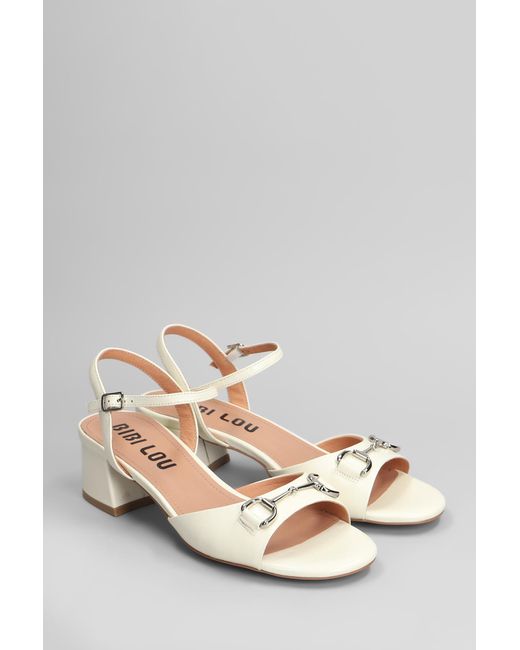 Bibi Lou Ashe 60 Sandals In White Leather