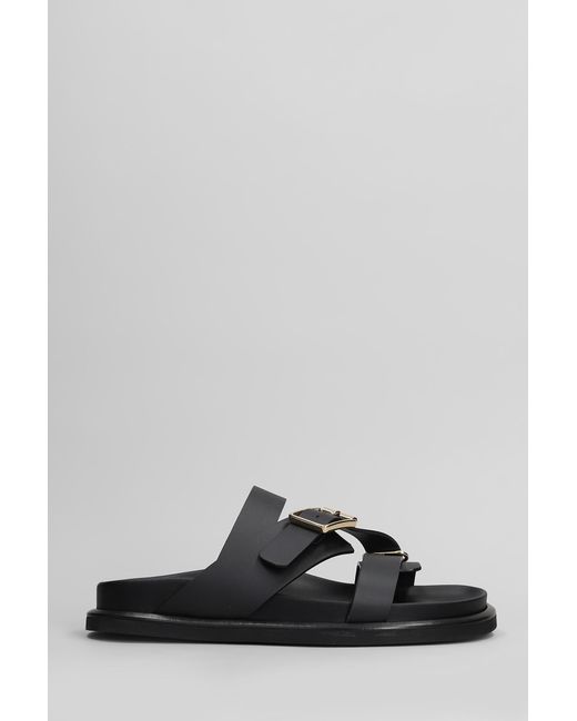 Sandali flats in Pelle Nera di DONNARì in Black