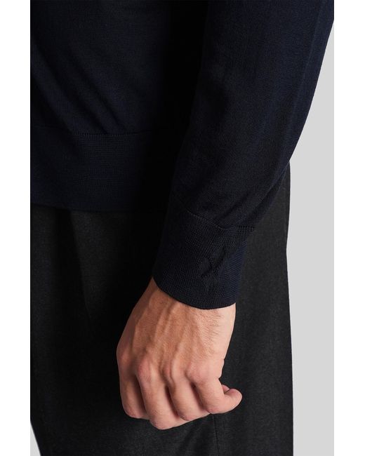 Ballantyne Cardigan In Blue Wool for men