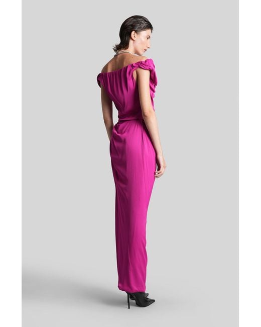purple western dress Purple Indo-Western Party Dress with Gold Embroidery & Matching Dupatta