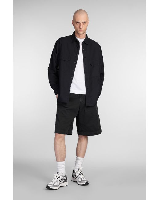 Shorts in Cotone Nero di White Sand in Black da Uomo