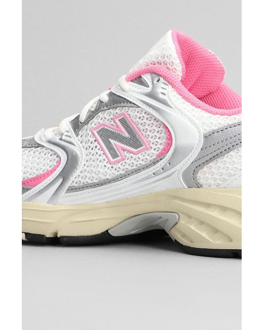 New Balance 530 Sneakers In White Leather And Fabric