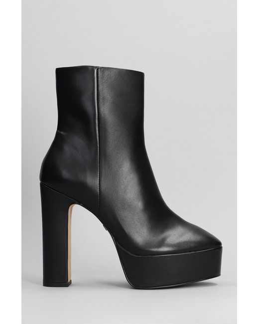 Carrano High Heels Ankle Boots In Black Leather Lyst