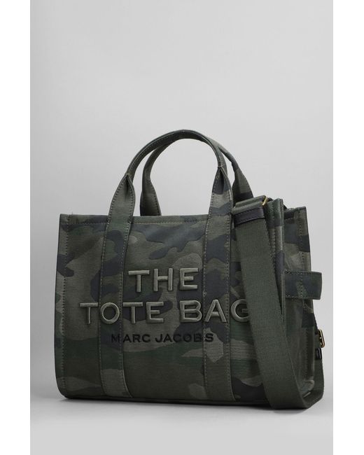 Marc Jacobs Gray The Medium Tote Tote In Camouflage Cotton